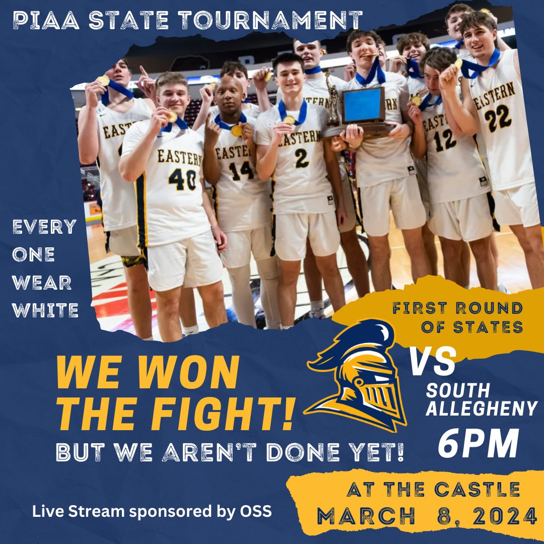 EYathlbooster's tweet photo. Tonight is the KNIGHT! Doors open at 4:45pm!
🏀 tickets 👇 We are 4A
https://t.co/kWx7gmjfYv
Livestream Sponsored by OSS👇
https://t.co/zbkv1wCRib
Let's make some noise, #itsagreatdaytobeaknight⚔️ #eyathleticboosterclub #notdoneyet #KnightVision #whiteout https://t.co/4sYc8RZjn4