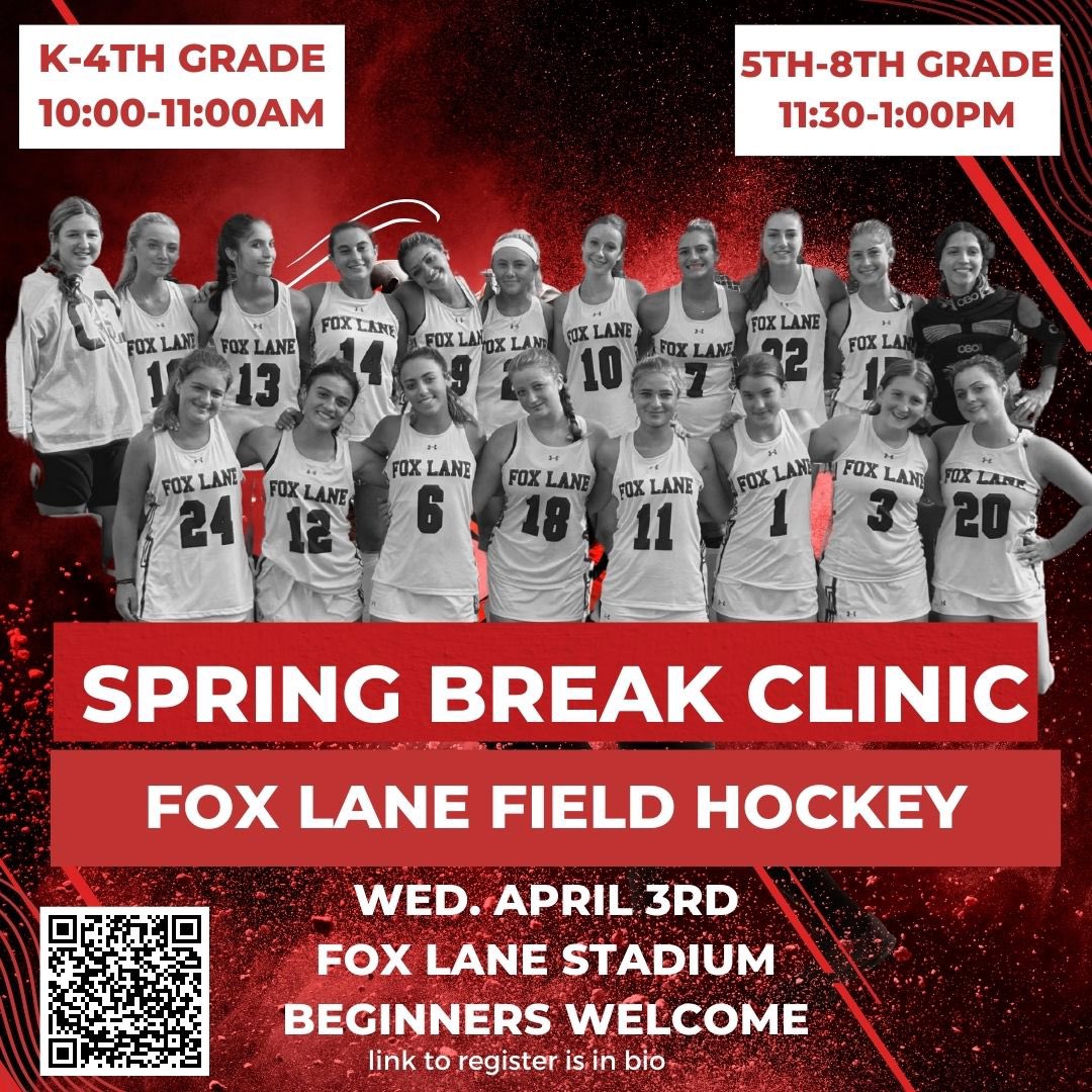 ⭐️ Spring Break Clinic ⭐️ 📆 April 3rd 📍Fox Lane Turf Stadium ⏰ 10:00-11:00 K-4th Grade ⏰11:30-1:00 5th-8th Grqde Beginners Welcome 🔗 foxlanesportsboostersclub.com/fox-lane-field… @BCSDNOTES @foxlanefanzone