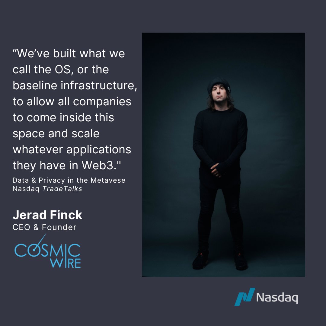Experience the full @Nasdaq @TradeTalks panel, showcasing insights from Cosmic Wire's CEO, @__BLAZAR__. Dive in now: 👉 nasdaq.com/videos/data-an…