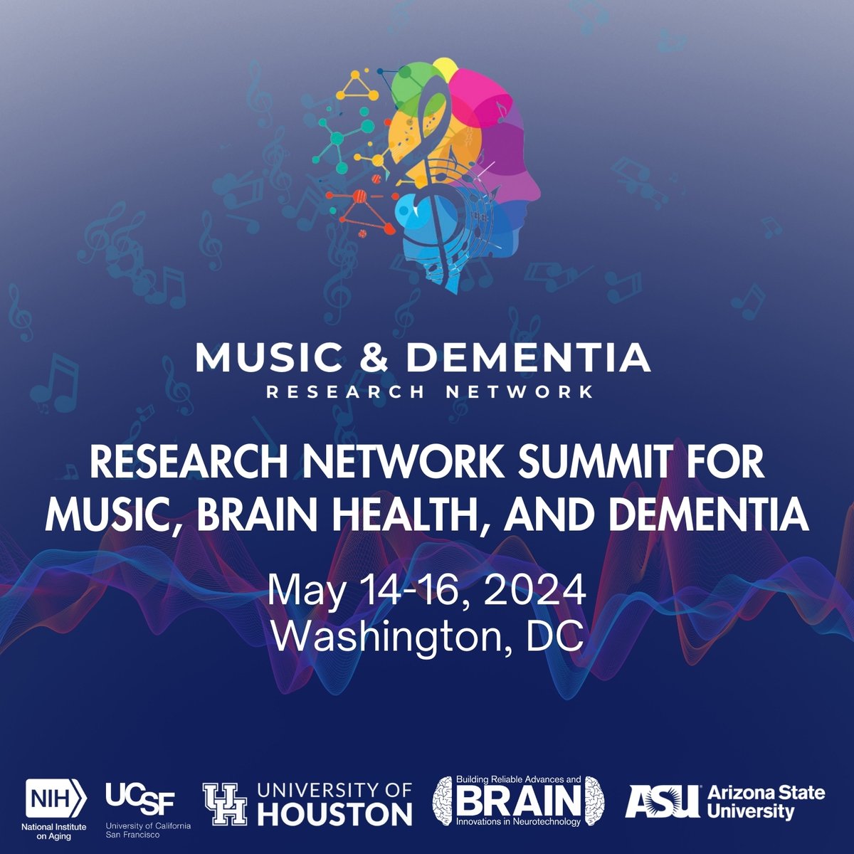 The NIH/NIA-funded Music &amp; Dementia Research Network will host the in-person “Music, Brain Health, and Dementia Summit” at the AARP headquarters in Washington, DC on May 13-16, 2024. Click ➡️ to apply: ucsf.co1.qualtrics.com/jfe/form/SV_7U… <a href="/AARP/">AARP</a> <a href="/NIH/">NIH</a>