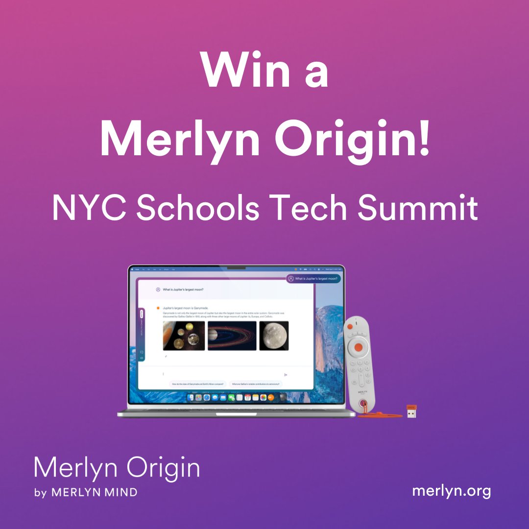 Heading to #NYCSchoolsTech Summit next week? Join our own @timmerhod and meet Merlyn, the AI assistant for teachers. Merlyn’s unprecedented tool control and generative AI capabilities allow teachers to focus on the all-important human side of education. Plus, you’ll have a chance…