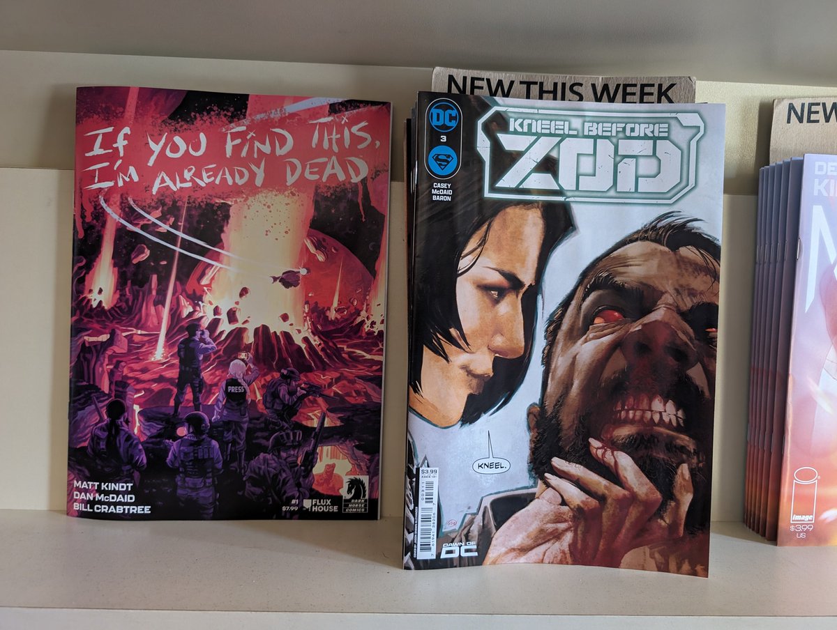 Two @danmcdaid books right next to each other. Both are prime pick comics! Open 12 to 5pm #comicbooks #joecasey #mattkindt