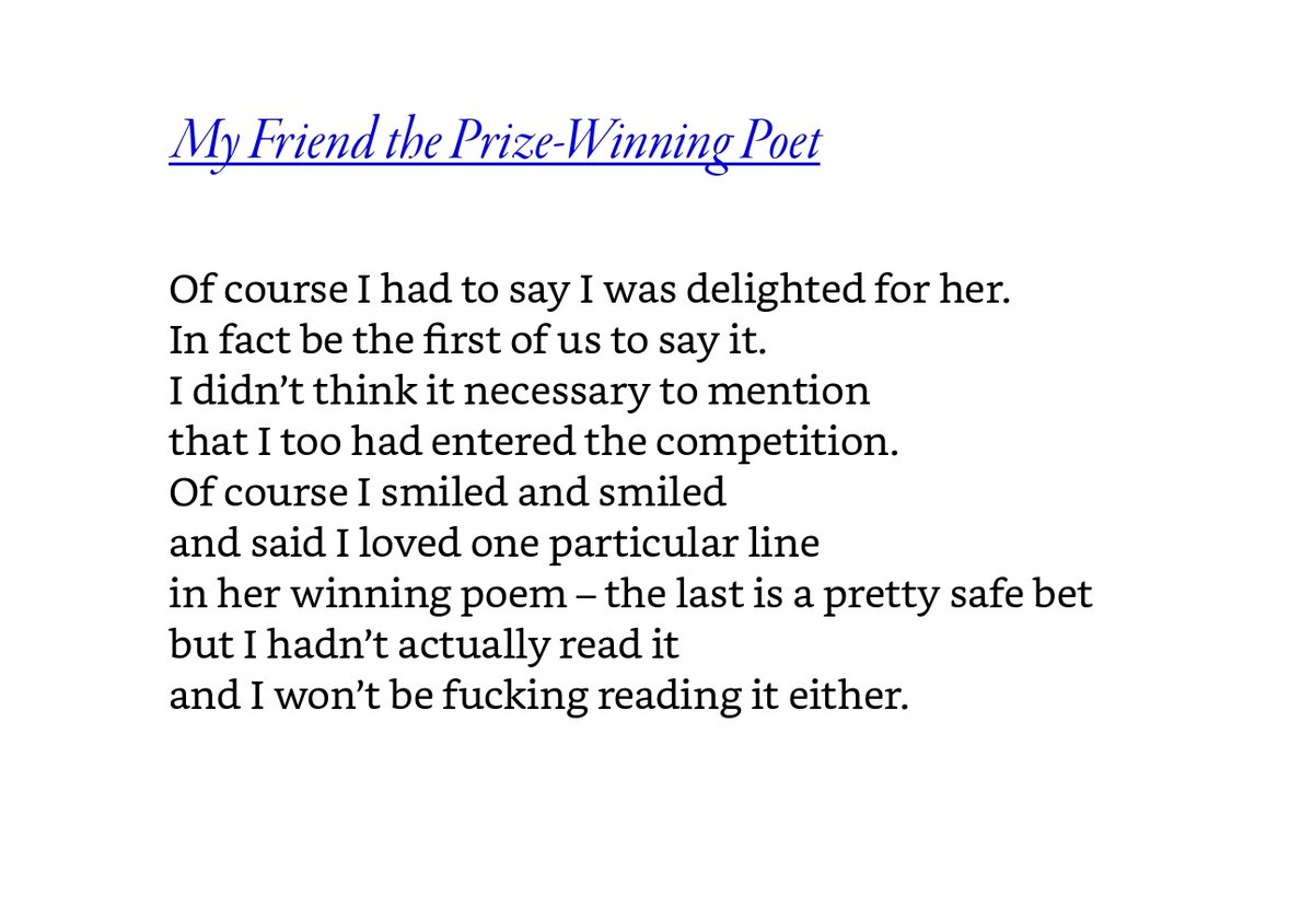 NMOliverPoetry's tweet photo. Ever wonder how your fellow poets really feel when they hear you got a poem published? Meg Cox knows... https://t.co/oiik3ZNZFE