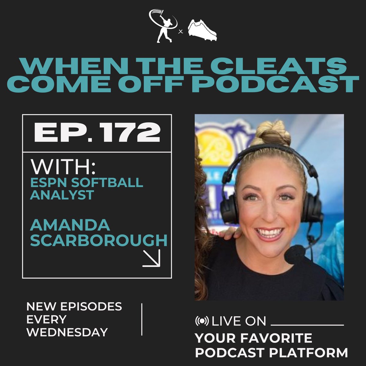 smashley_4's tweet photo. She’s is back!💥🎙️🥎
@ascarborough and I talk new NCAA rule changes, why she believes @ClearwaterInv was a SLUGFEST, the preparation that goes into each game she calls and more! 👉🏼https://t.co/Hd3aNVitK5 #whenthecleatscomeoffpodcast #ncaasoftball #espnanalyst #amandascarborough https://t.co/iYRlwzeNlk