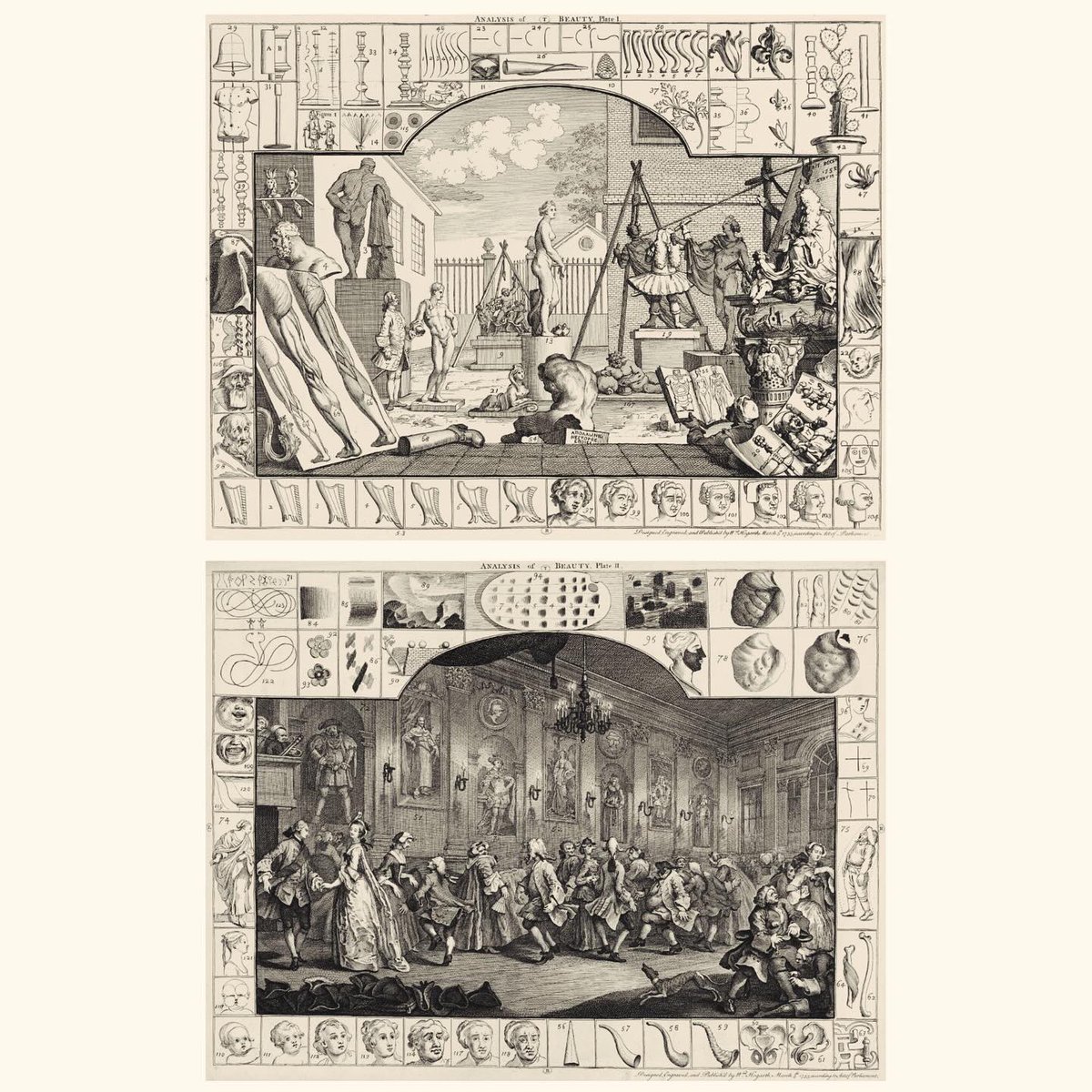 Happy #WorldBookDay! Is anyone reading #Hogarth’s 1753 work “The Analysis of Beauty” today? 📚 It was the first written account which described what was Hogarth’s “masterstroke”: his Line of Beauty, by which all beauty could be measured. 🌈