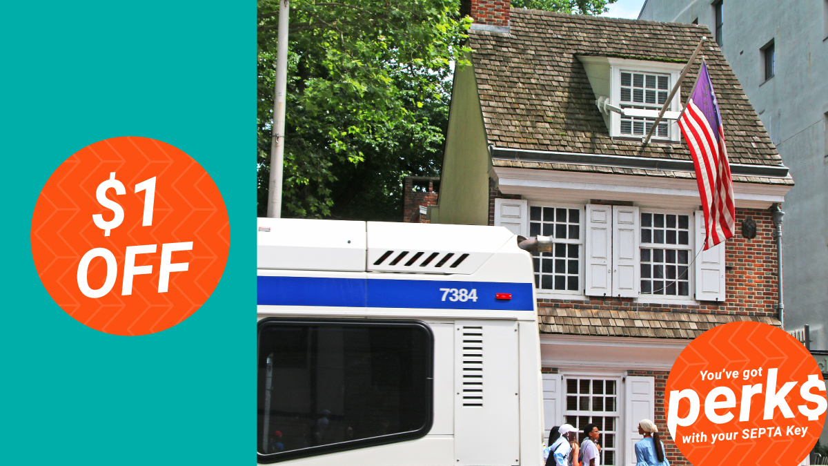 SEPTA Key cardholders save $1 on the price of a self-guided tour of the @BetsyRossHouse - located in @HistoricPhilly aka @OldCityDistrict: iseptaphilly.com/perk/121. #ISEPTAPHILLY #waytogo #Perks