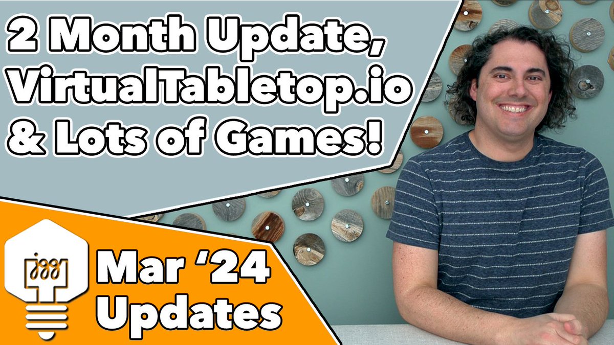 Here's my March (and sort of February) Update Vlog. I discuss VirtualTabletop, and a bunch of games in this episode :) youtu.be/_XStn5k2XUo