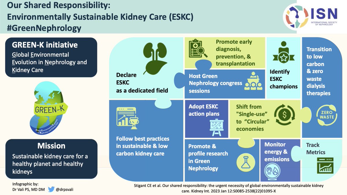 No mission is achieved without a vision and the ISN, along with key stakeholders worldwide, hopes to enable and promote sustainable kidney care via advocacy, collaboration, and education 📊 theisn.org/initiatives/gr… #GreenNephrology