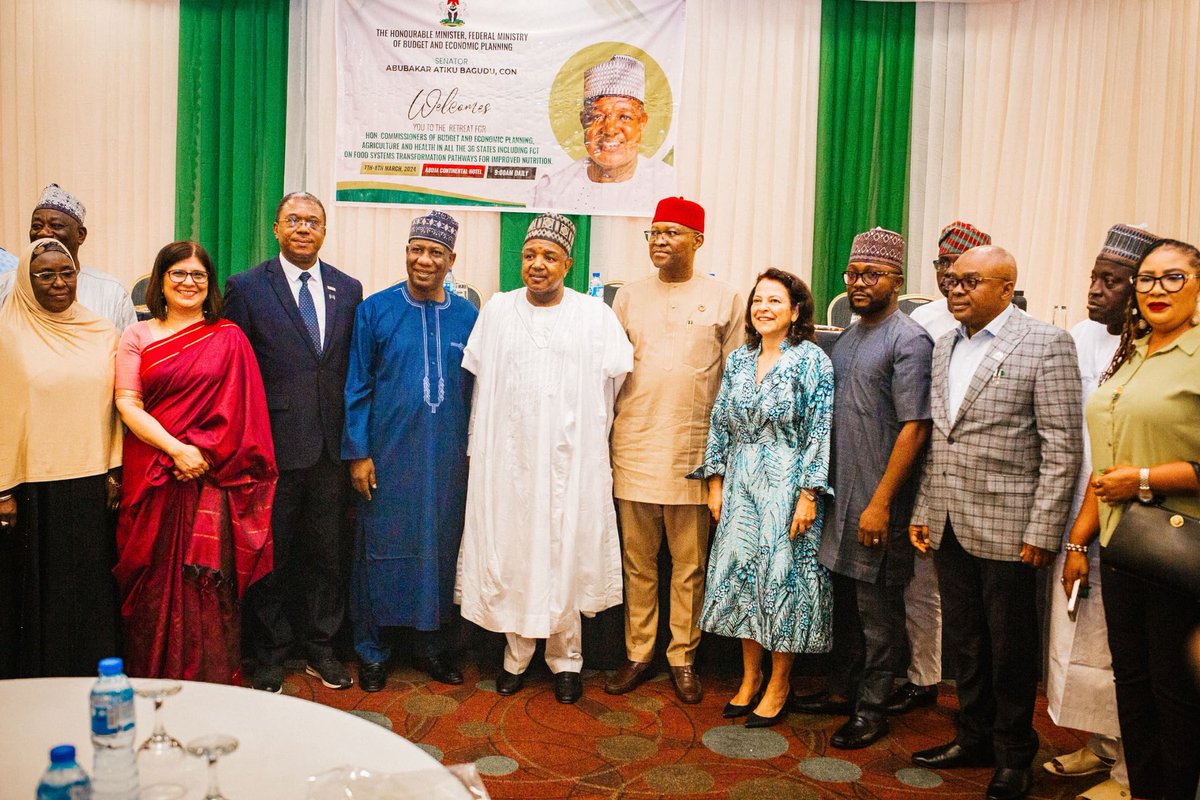 atikuabagudu's tweet image. Today in Abuja, I opened the Sensitization Retreat for Commissioners of Budget and Economic Planning; Agriculture; and Health from the 36 states of the federation and the Federal Capital Territory.
