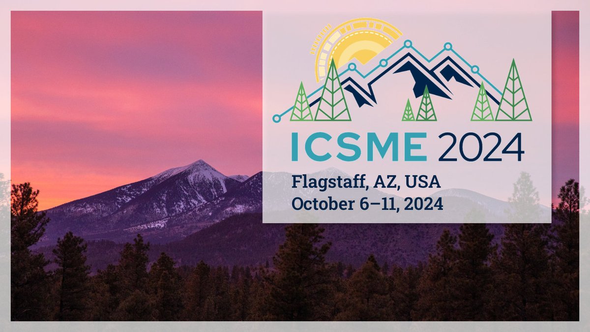Flagstaff, AZ, USA is the host city for #ICSME2024, the leading conference on software maintenance and evolution. Don’t miss the opportunity to submit your papers to the #ICSME2024 research track! See the call for papers on the website: conf.researchr.org/track/icsme-20…