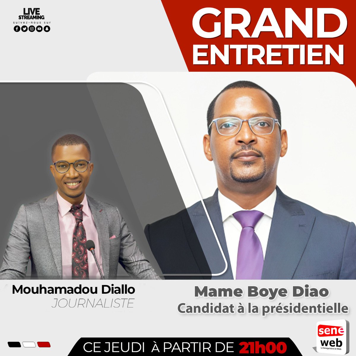 Mameboyediao's tweet photo. Veuillez me suivre sur Seneweb ce soir à 21h https://t.co/LsTzRr29yD