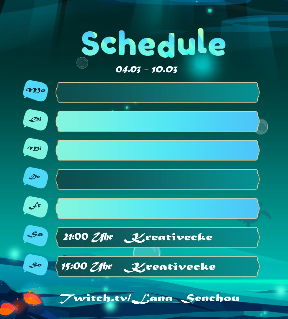 Lana_Senchou's tweet photo. Ahoy! Zeit für neue #streams diese Woche, kommt an Board ;)
https://t.co/qEOF1eCMJs
#kreativecke #cozyvibes #creativestreamer #streamergirls #twitchgermany #TwitchStreamers #twitchpush #twitchtv #kleinestreamer #TwitchDE https://t.co/Ze3ZIWVKCm