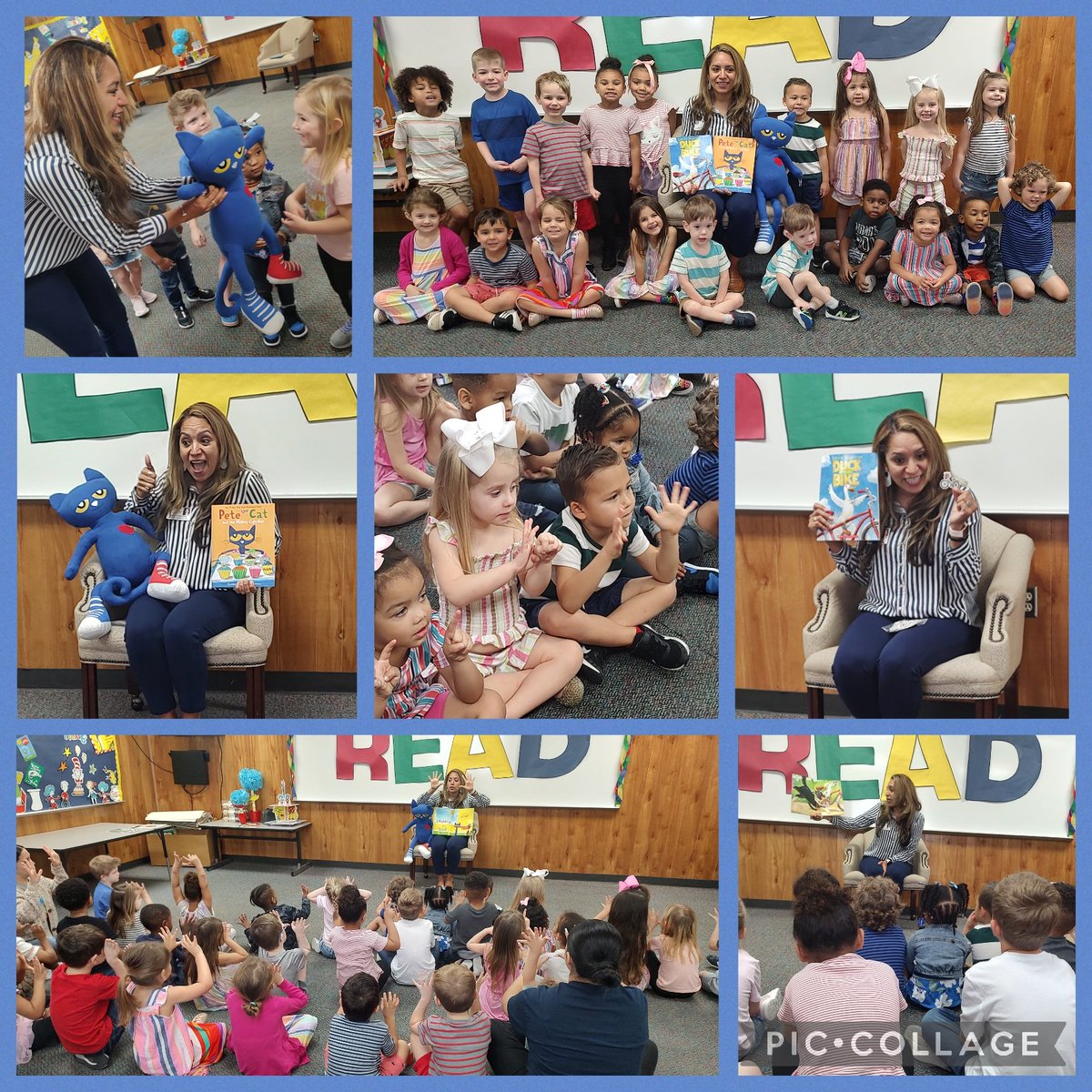@PatelsClass we could listen to you read all day. We loved the different voices you used, the math lessons, stickers, cupcakes & the sweet hugs from Pete! Thank you for reading to us today 📚❤️ #ReadAcrossAmerica2024 @CFISDELCS @CFISDCOMMPROG