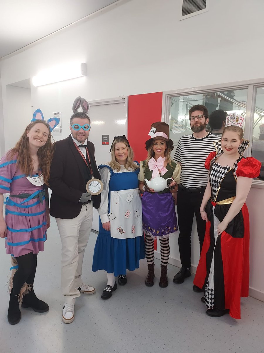 Stockgrn's tweet photo. World book day 📚 

Students at SGS have been busy trying to crack the case of the missing House cup today as part of World Book Day. They’ve been racking their reading brains to work out what famous books our staff have dressed up as today. Can you work them out?
@the_atlp https://t.co/Gjrw7skBYL