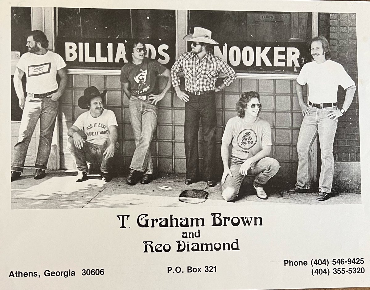 Throwback Thursday!! This was my band in the middle '70's. We were a country/rock outfit based in Athens, GA. That's me kneeling on the right. What a great bunch of guys! From Left to Right John Wayne Straw, Trip Pharris, Donnie Lanier, Clarence Young, Me, Cal Hale