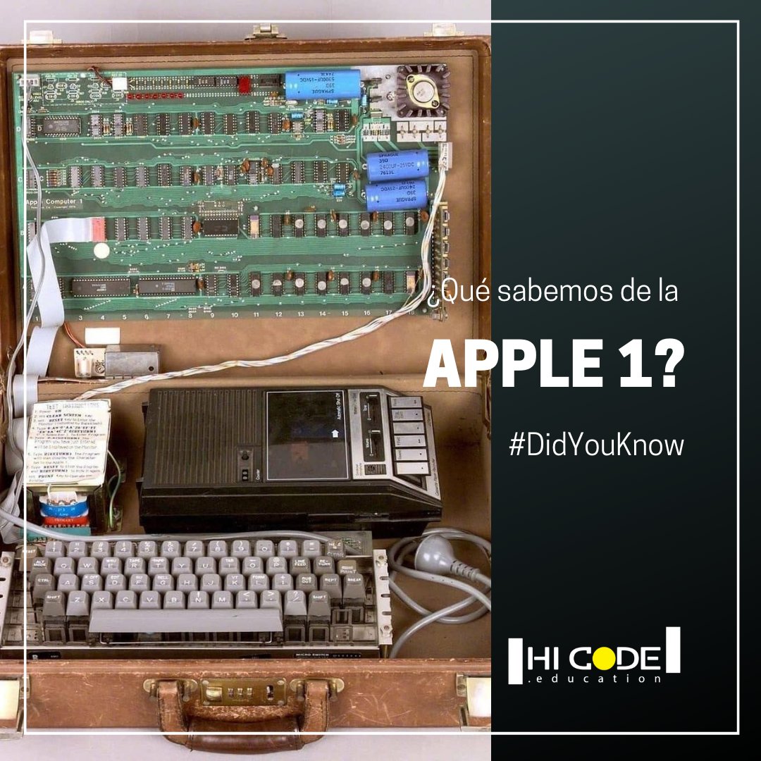 HiCodeEducation's tweet image. #DidYouKnow
¿Qué sabemos de la Apple 1?
- El Apple I se vendía sin carcasa, teclado o monitor. Los usuarios tenían que adquirirlos por separado.
- Su precio original era de 666,66 dólares, una cifra sugerente.
- Solo se fabricaron 200 unidades de este tesoro tecnológico.