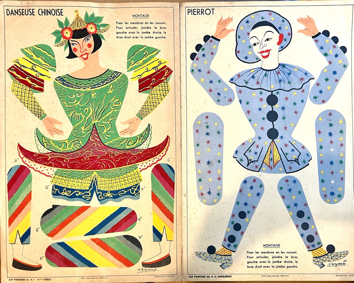cubivino's tweet image. Bonjour, Pierrot pantin!💃🏽🕺🏽-- Chinese Dancer's dancing partner, designed by the same artist! Finally reunited! #goodmailday 

#paperpuppet #jumpingjackpuppet #pierrot #commediadellarte #stringpuppet