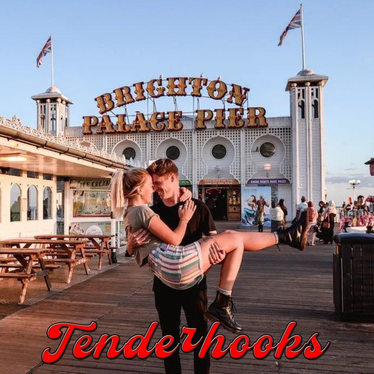 We can't wait for the Tenderhooks new single out tomorrow! And guess what's it's called? Yes! 'Palace Pier' - a love story set to upbeat pop-rock music - that's just up our promenade!! #tenderhooks #lovesong #palacepier #romance #hitsingle 😍🎸💘