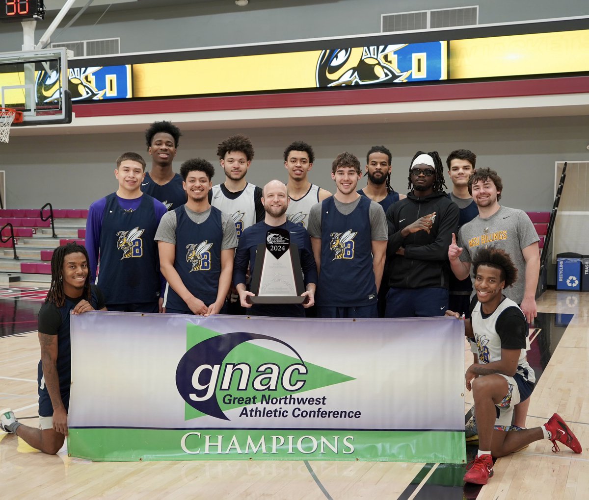 LopesBasketball's tweet photo. Congratulations to our guy Bryce Whitaker and @MSUBMBB on winning the GNAC! https://t.co/lmzwq3jJIs