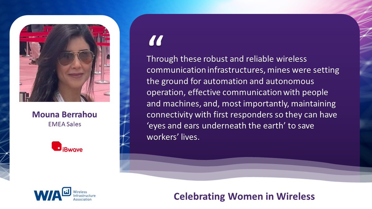Here is another outstanding example of #womeninwireless

Meet Mouna Berrahou who works at iBwave and recently helped a mining client establish a wireless system to automate manual processes, improve site safety, and ensure critical communications. #WomensHistoryMonth