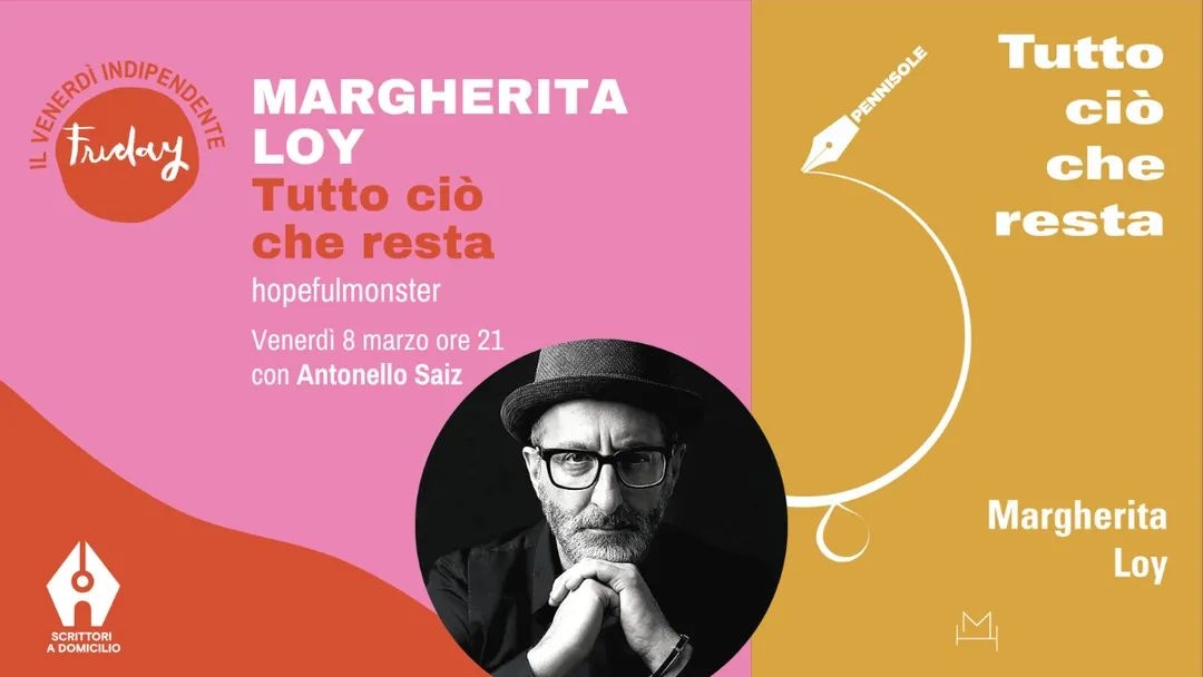 📆 Appuntamento  su Scrittori a domicilio  ⭐️ DOMANI SERA⭐️⭐️  Venerdì 8 Marzo alle ore 21.00 con Margherita Loy e il libro "Tutto ciò che resta" edito da hopefulmonster editore nella Collana Pennisole. 

#dovremmoesseretuttifemministi 
#women #donne #donna #woman