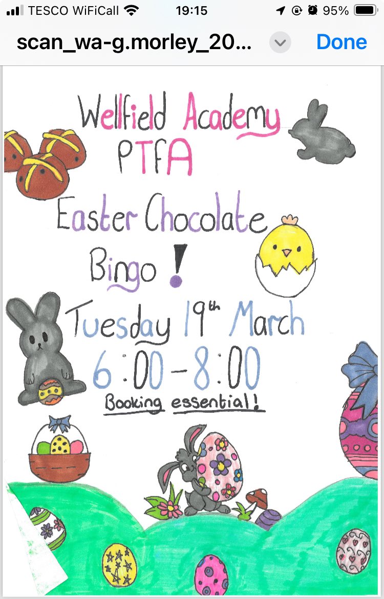 WellfieldPTFA's tweet photo. We invite you to attend our annual Easter Chocolate Bingo 

Tuesday 19th March, 6-8pm
Wellfield Academy, Yewlands Drive, Leyland

Reserve your place on Eventbrite
https://t.co/RR0cgeBbnX…

Cash or Card event.
£1 entry each on the door = game of stand up bingo.
6 games =£6 https://t.co/Y6Ul6F67g6