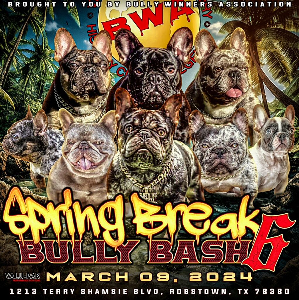 ⭐SPRING BREAK BULLY BASH 6⭐ 
📆 March 9th 
⏲12 PM
📍 Richard M Borchard Fairgrounds