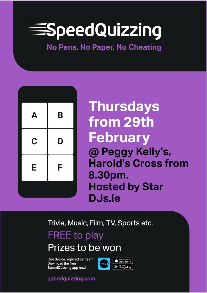 peggykellys's tweet image. Speed quiz every Thursday night in @peggykellys at 8.30pm. #speedquizzing #speedquiz #quiztime #haroldscross #freequiz #dublinpubs