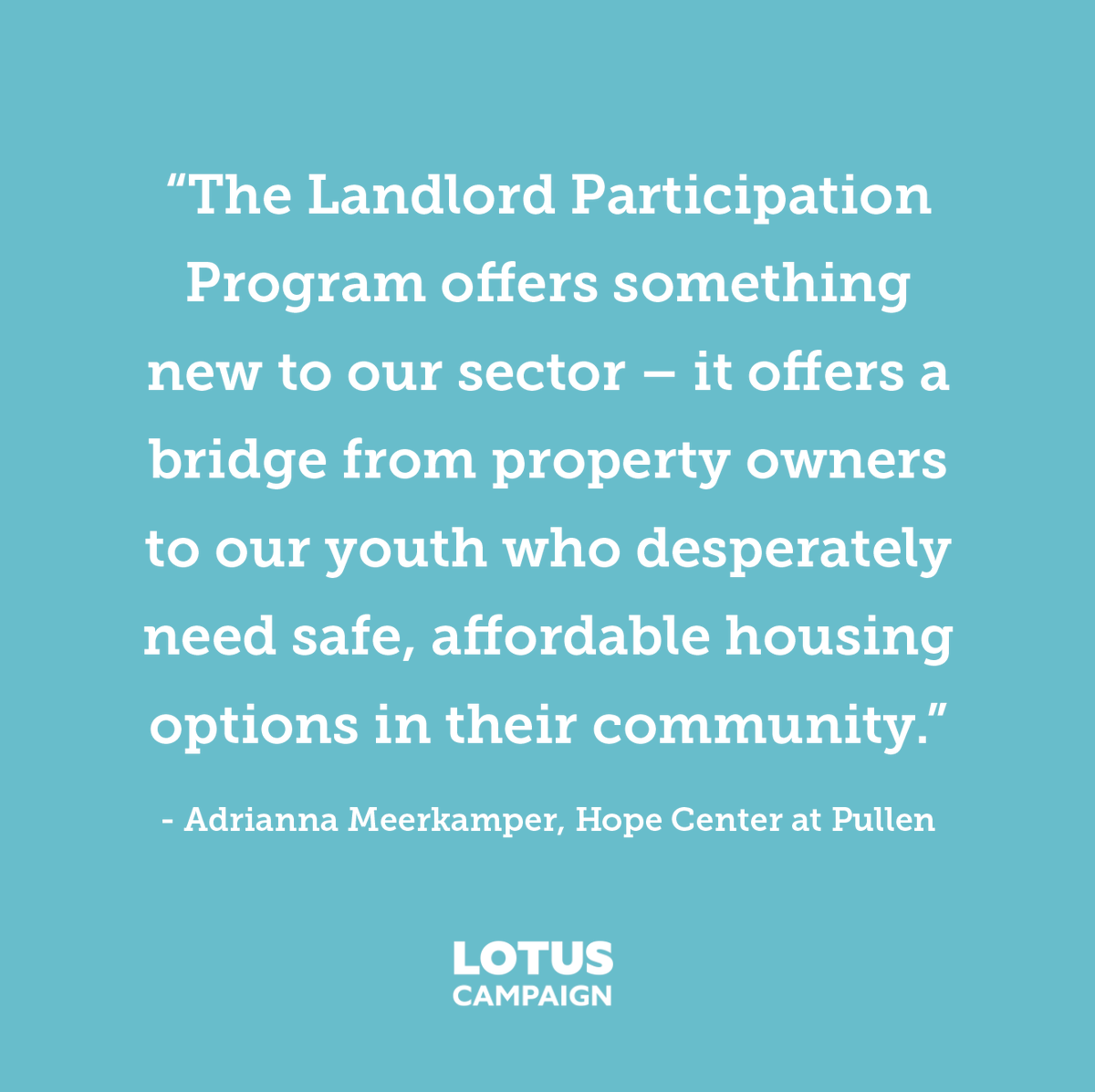 One of our latest partners in #Raleigh is the Hope Center at Pullen. They empower emerging adults who are transitioning out of foster care in Wake County with the support and connections needed for a safe and stable adulthood. More on our partnership:  lotuscampaign.org/news/partner-p…