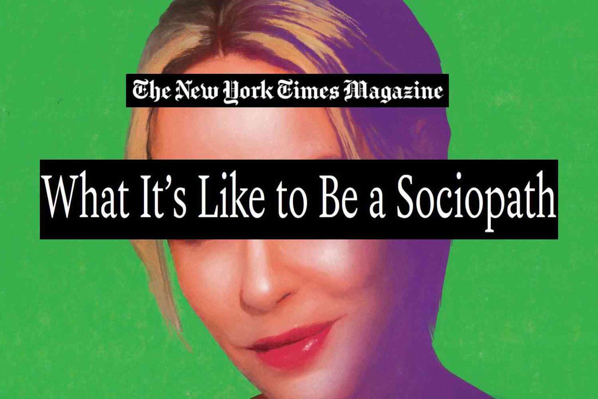 NTBTakes's tweet photo. I guess we’re normalizing sociopaths now, so that will probably work out great. 
READ IT: https://t.co/SY2bwvwKY0 https://t.co/EHfH8XEZ2r