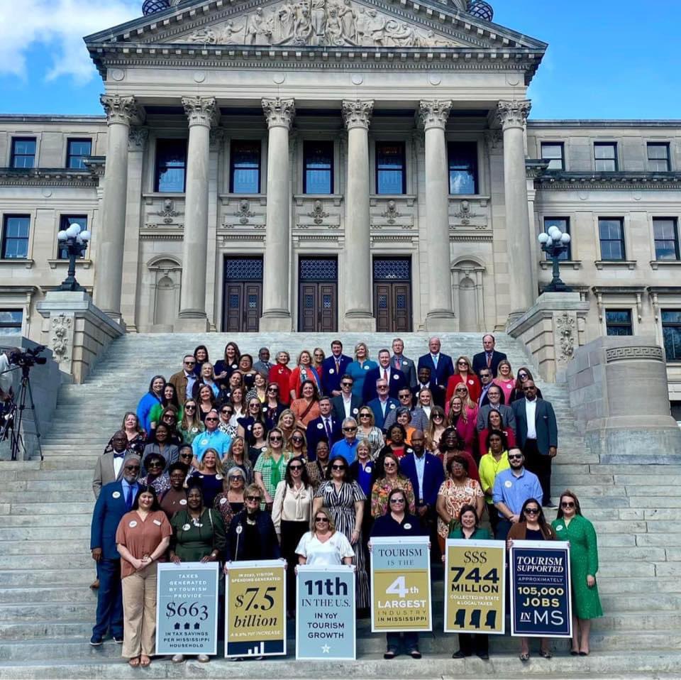 VisitVicksburg's tweet image. Wonderful day celebrating our industry at Tourism Day at the Capitol. Great hearing Vicksburg native Lt. Gov.  @DelbertHosemann speak about the importance of our industry as the FIRST IMPRESSION that our visitors, investors, and potential residents receive when arriving in MS.