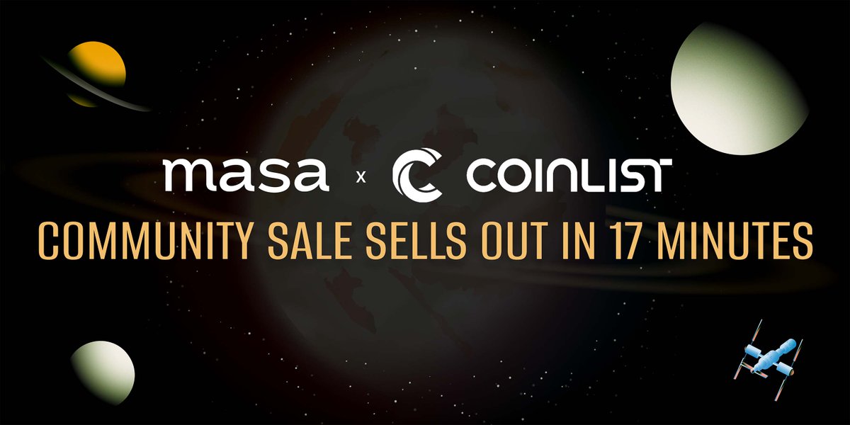 Masa Completes Community Community Sale in 17-Minutes We witnessed record-breaking participation in the community sale. The sale was oversubscribed by 6.4x and only 6% of registered users were able to secure their spot in the initial allocation. The additional token allocation…