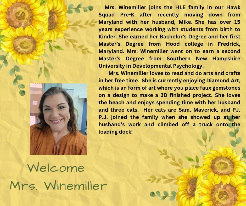 HLELeaderInMe's tweet photo. We would like to welcome Mrs. Winemiller to the HLE family!  #LaunchintoLeadership https://t.co/JKZoRO7ZD3