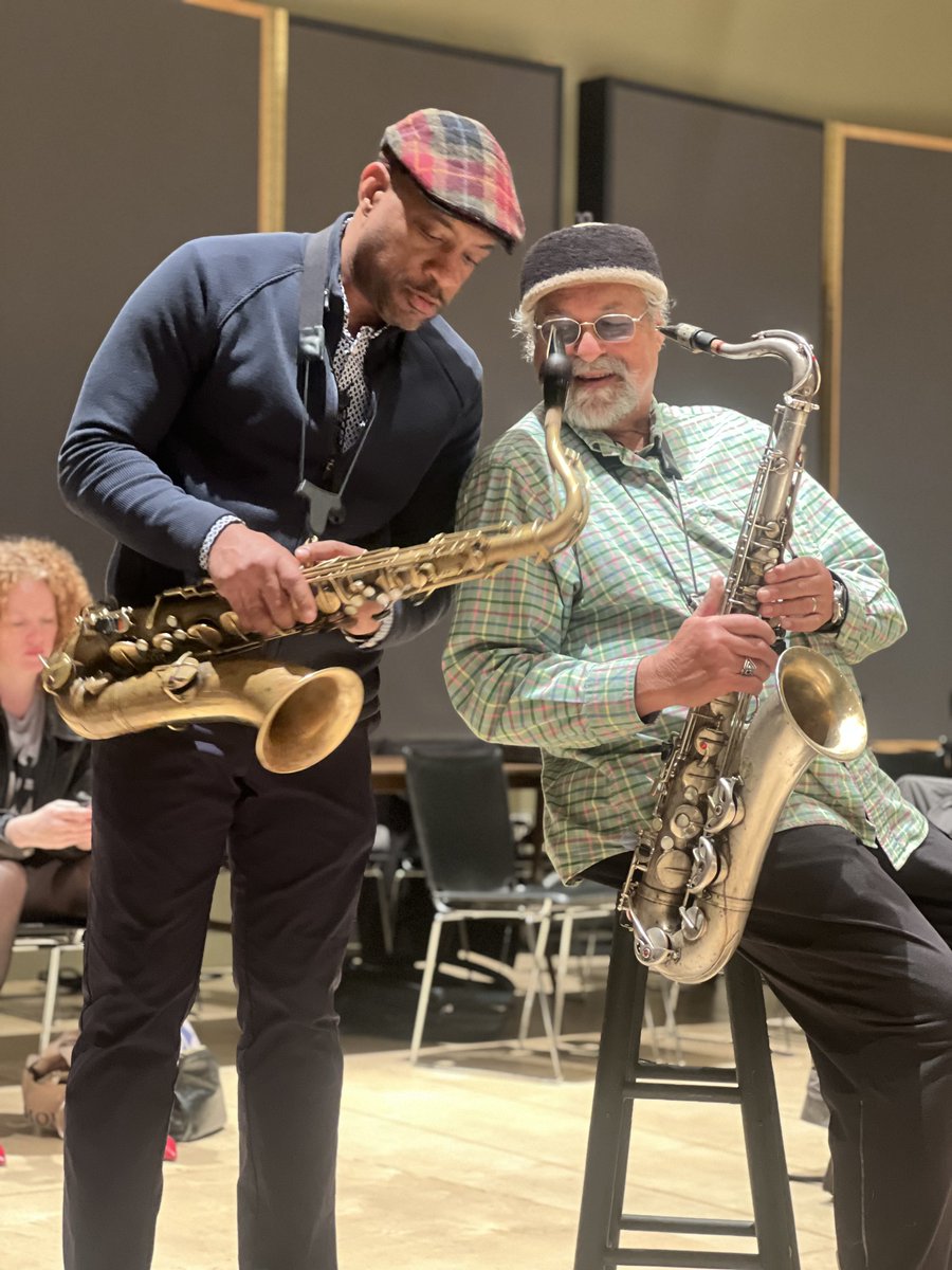 The @jazzdotorg Orchestra in rehearsal with special guests @joelovano and Walter Blanding for tomorrow night’s concert entitled: Wayne Shorter Celebration. Watch the live webcast on March 8 on jazzlive.com 📷: Justin Bias