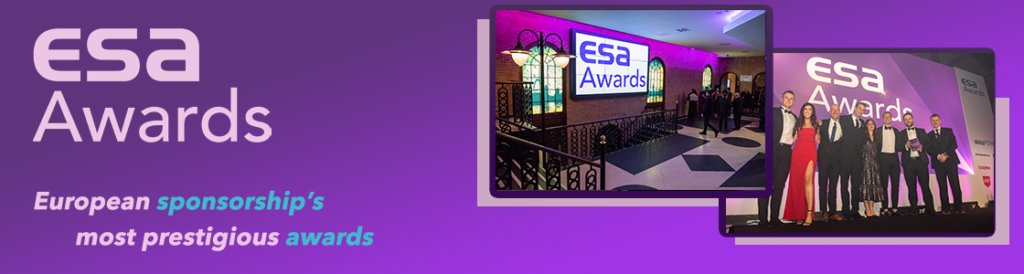 European Sponsorship Association Awards 2024 [2024 ESA Awards]

Date and time : Thu, 7 Mar 2024 18:30 - Fri, 8 Mar 2024 00:30 GMT

at The Brewery in London

Live Broadcast 🔗is.gd/0r1oWT

#ESAawards