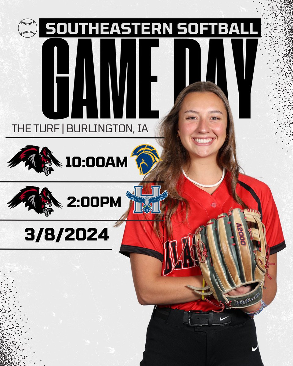 🥎Southeastern Softball🥎 🗓️3/7/2024 | 📍The Turf 🥎Southeastern vs. NIACC: 10:00AM 🥎Southeastern vs. Heartland: 2:00PM 📺sccblackhawks.com/blueframe #SCCBlackhawks⚫️