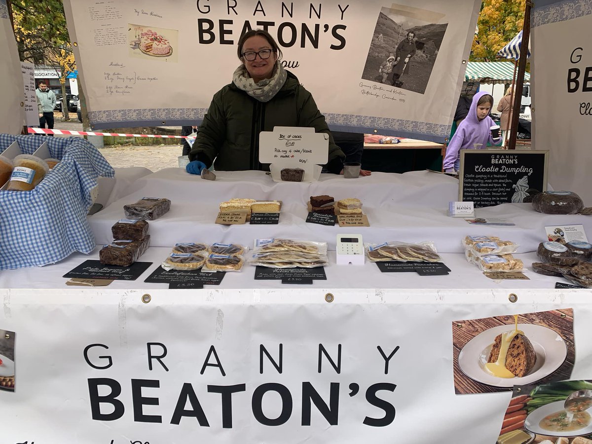 Partick  Farmers’ market is back on Saturday, 10.00am to 2.00pm.  For  homebaking, soups, clootie dumpling, tablet, pancakes and tattie scones, pay me a visit.  See you there. @GlasgowMarkets