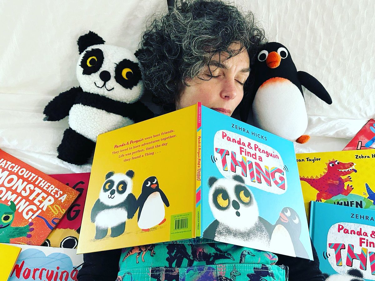 Publication Day and World Book Day on the same day ends in this!! What a fulfilling, creative and inspiring day though! Night night! 🤣😴🐼🐧📱#publicationday #worldbookday #worldbookday2024 #pandaandpenguinfindathing #panda #penguin #author #illustrator #childrensbook