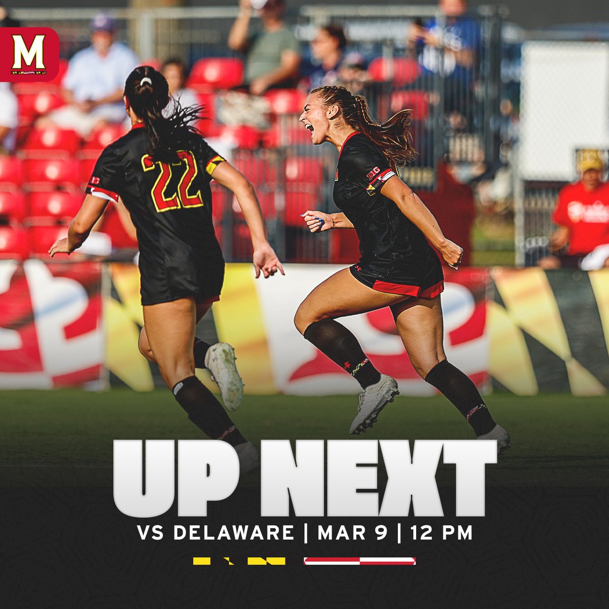 TerpsWSoccer's tweet photo. The Terps are back in action as they take on Delaware on March 9 at Noon

The match will be at Notre Dame Prep and the address is 815 Hampton Ln, Towson, MD 21286

Fans stay after the game for postgame autographs. We'll see you there!

#GRITT https://t.co/RXCufvn4hV