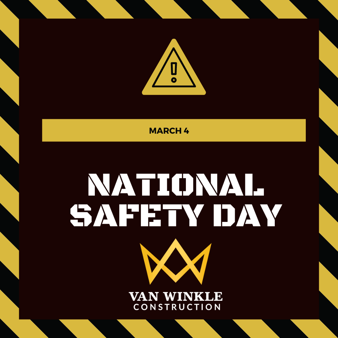 Van_WinkleCo's tweet photo. Happy National Safety Day! We observe this day to promote safety awareness in order to reduce workplace accidents. Van Winkle hopes everyone stays responsible and safe! https://t.co/Yi9uVZ1c1g
