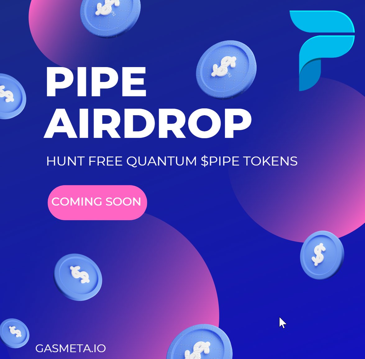 🔈 Exciting News Alert! 
🎁 Get Ready for the $PIPE Airdrop! 
⌛ Join our community and stay tuned for more details on how you can claim your share of $PIPE tokens. It's your opportunity to be part of something big! 

#PIPE #Airdrop #PIPEAIRDROP #gasmeta #gasmetaairdrop #halving