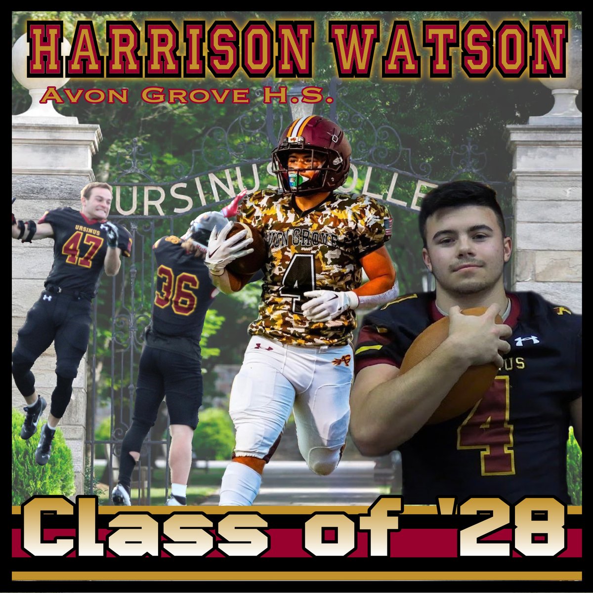 Welcome @HarrisonRB14 of @avon_groveFB to the Ursinus Football Class of 2028! #WelcomeToTheBearsDen #UCFB131 hudl.com/athlete/o/1359…