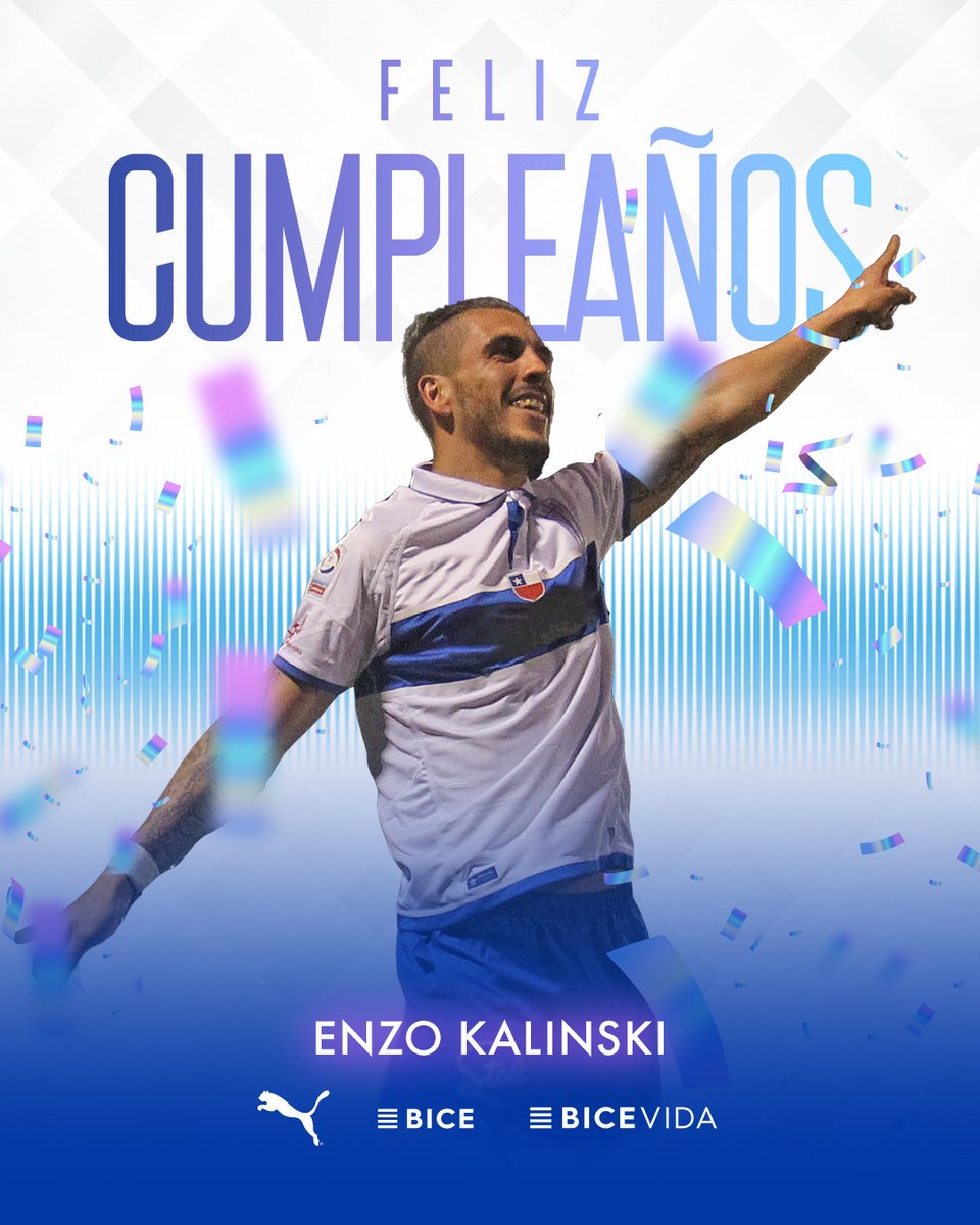 Cruzados's tweet photo. ¡Felicidades, Enzo Kalinski! 🎂 @enzoka23 🥳

Saludamos al volante 🇦🇷  campeón con #LosCruzados de la Supercopa 2016 🏆 y el Apertura 2016-2017 🏆

¡Felicidades! 🎈

#EfemérideCruzada #CumpleañosBICE https://t.co/6221P3V4Yg