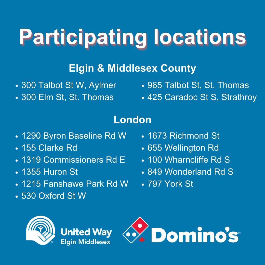 Pi Day is March 14 and <a href="/DominosCanada/">Domino's Canada</a> is giving back to our community! 

When you purchase a large 3-topping pizza on March 14 between 3pm-9pm for only $15... $5 will be donated back to our community through United Way. Use promo code: UW24 when ordering. 🍕❤️💙