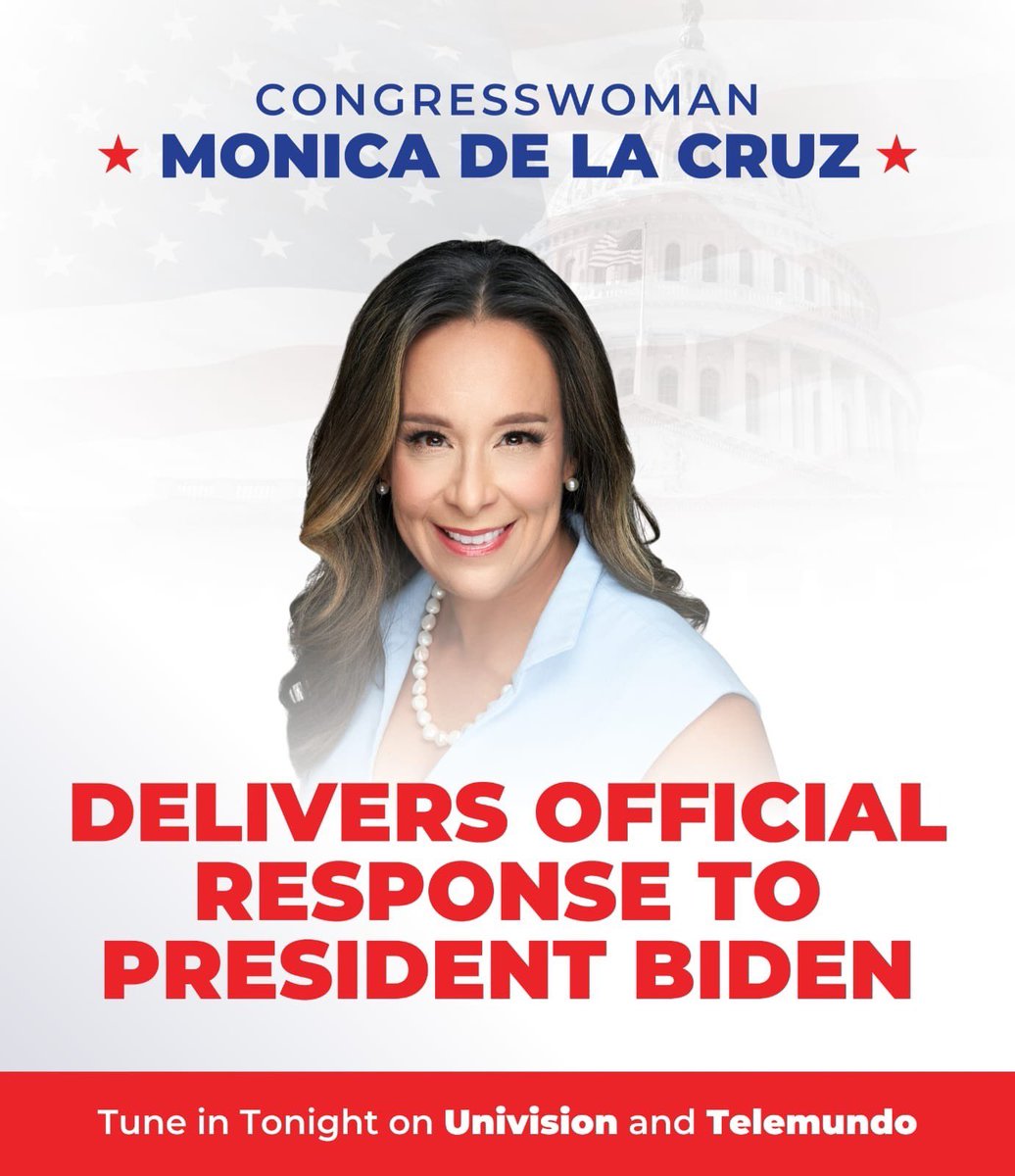 Tonight, I’ll have the incredible honor of making history as the first Valley lawmaker to deliver a response to the State of the Union address by the President of the United States. You can watch it on Univision and Telemundo. Pray for me and our country! 🙏🏼🇺🇸