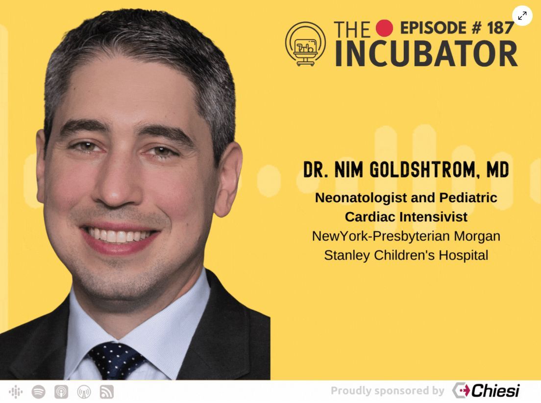 The Incubator Podcast (@nicupodcast) on Twitter photo We have an incredible interview out this week with <a href="/NimGoldMD/">Nim Goldshtrom</a>!
Join us for a insights regarding specialized training for neonatal CHD, how NIRS is used to improve outcomes, and the future of neonatal cardiac care.
#neoheart #neotwitter #PICU #NICU #CHDwarrior We have an incredible interview out this week with <a href="/NimGoldMD/">Nim Goldshtrom</a>!
Join us for a insights regarding specialized training for neonatal CHD, how NIRS is used to improve outcomes, and the future of neonatal cardiac care.
#neoheart #neotwitter #PICU #NICU #CHDwarrior
