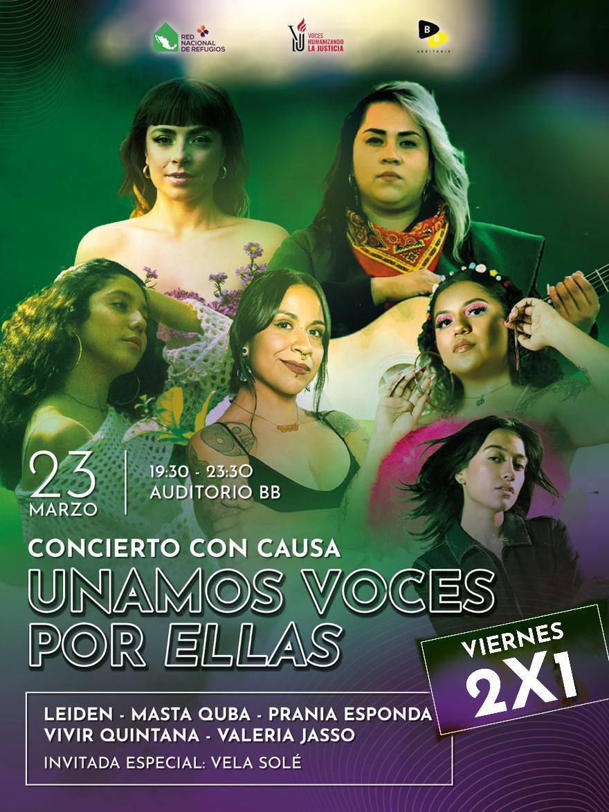 📢Viernes 2x1🎟️Concierto “Unamos voces por Ellas”

Adquiere tus boletos mandando📱Whatsapp al 55 64733004 y entra al link para escoger tus lugares y ver toda la información👉forms.gle/iw2vwEGZ6t3Xi9…

💜Acompáñanos y súmate a nuestra causa de <a href="/Voceshj_ong/">Voces Humanizando la Justicia</a> <a href="/RNRoficial/">Red Nacional de Refugios, AC</a> por los #DDHH