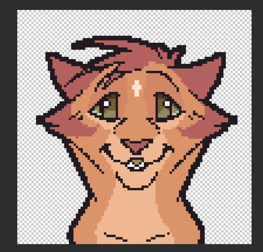 Pixel portraits of my two clangen kitties! Deerpaw and Littlestar! Deer is about to get her full healer name, she's over a year old now