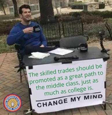 💡 “Nothing else in the world … is so powerful as an idea whose time has come.” 

–Victor Hugo

:::

#1u #apprenticeships #Apprenticeship <a href="/IBEW/">IBEW</a> <a href="/NABTU/">The Building Trades</a>
