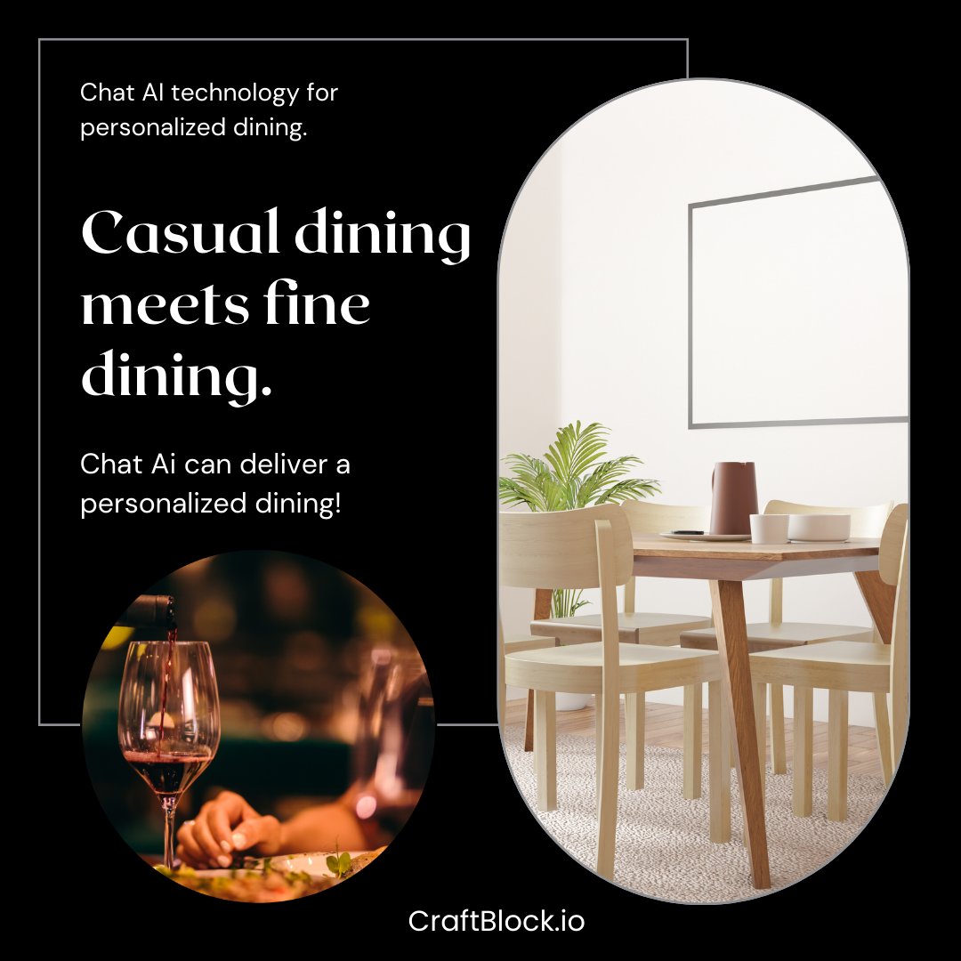 Thanks to Chat AI, casual dining restaurants now have the opportunity to provide a level of service previously found only in fine dining establishments. Chat AI allows casual dining restaurants to engage with customers more personally.
#CasualDining #DiningExperience #ChatAI